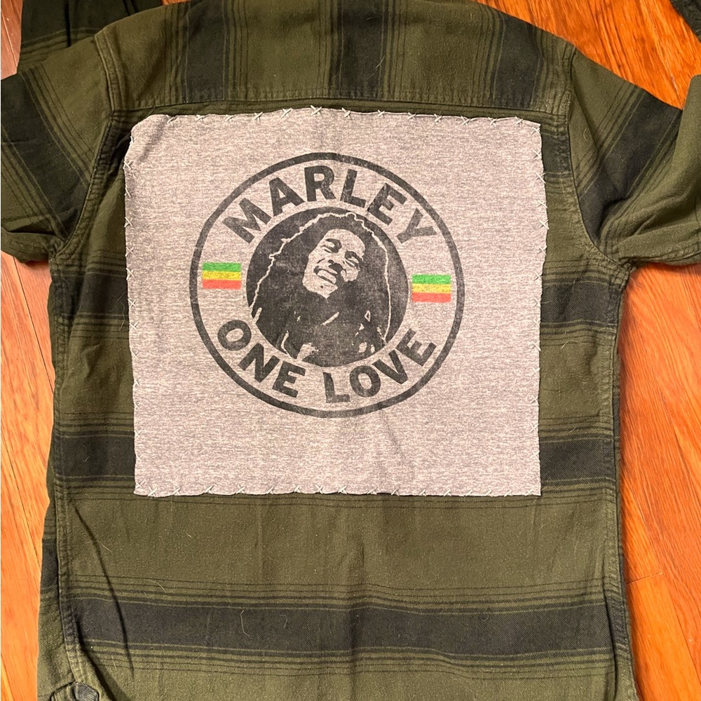Bob Marley One Love Flannel Shirt One Of A Kind